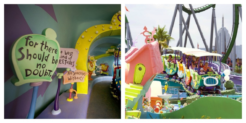 Seuss Trolley Train Collage at Islands of Adventure